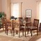 Baxton Studio Caron Modern and Contemporary Grey Fabric and Walnut Brown Finished Wood 7-Piece Dining Set 177-10547-10520-Zoro - alternate 6
